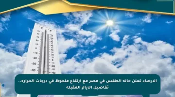 الأرصاد تعلن حالة الطقس في مصر مع ارتفاع ملحوظ في درجات الحرارة.. تفاصيل الأيام المقبلة